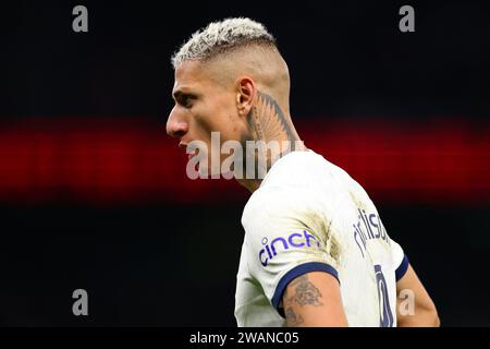 Tottenham Hotspur Stadium, London, Großbritannien. Januar 2024. FA Cup Third Round Football, Tottenham Hotspur gegen Burnley; Richarlison von Tottenham Hotspur Credit: Action Plus Sports/Alamy Live News Stockfoto