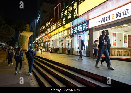 Shenzhen, China - 20. November 2019: Eintritt zum Hongkong Sun Fat Roast Restaurant in Shenzhen. Stockfoto