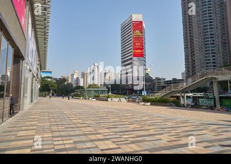 SHENZHEN, CHINA - 21. NOVEMBER 2019: Shenzhen Stadtlandschaft. Stockfoto