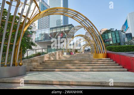 SHENZHEN, CHINA - 21. NOVEMBER 2019: Shenzhen Stadtlandschaft. Stockfoto