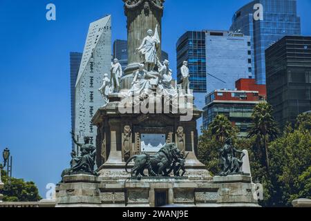 Eines der bekanntesten und bedeutendsten Denkmäler in Mexiko-Stadt ist der Engel der Unabhängigkeit. Dieses prächtige Denkmal beherbergt eine große historische und cul Stockfoto