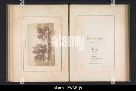 Fotoproduktion eines Gemäldes, das ein Ruderboot auf einem See darstellt, anonym, nach Jan Willem van Borselen, ca. 1868 - in oder vor 1878 fotografische Unterstützung Albumendruck Ruderboot, Kanu, etc. See Stockfoto