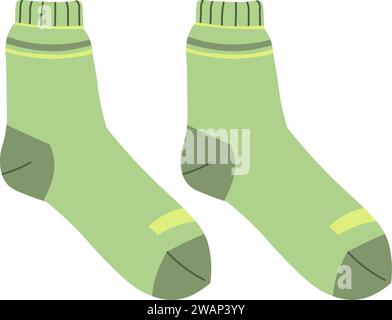 Sportsocken für Männer und Frauen, Unisex-Kleidung Stock Vektor