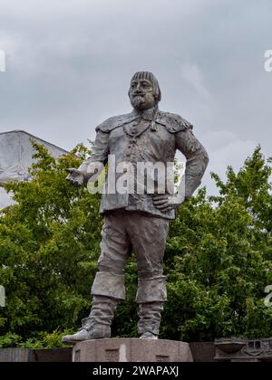 Statue des dänischen Königs Christian IV. Von Hans Pauli Olsen in Kopenhagen, Dänemark. Stockfoto