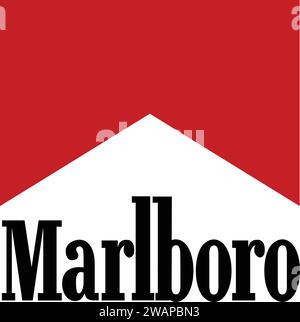 Marlboro Kunstdesign im Vektor Stock Vektor