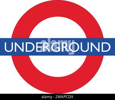 London Underground Metro Logo im Vektor | Metro Logo | Transportation Systems in London Stock Vektor