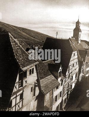 Frankreich 1939 - Riquewihr Blick auf den Weinberg - Frankreich 1939 - Riquewihr Proceant vers le vignoble - Stockfoto