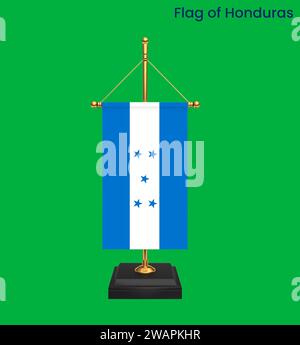 Hochdetaillierte Flagge von Honduras. Nationale Flagge Honduras. Nordamerika. 3D-Abbildung. Stockfoto