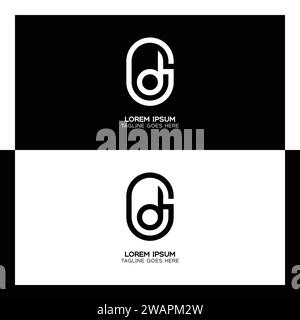 GD-Anfangsbuchstaben mit elegantem Logo. Monogramm mit Buchstaben G und D Stock Vektor