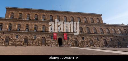 FLORENZ, ITALIEN - 18. SEPTEMBER 2023 - berühmter Palazzo Pitti in Florenz, Italien Stockfoto