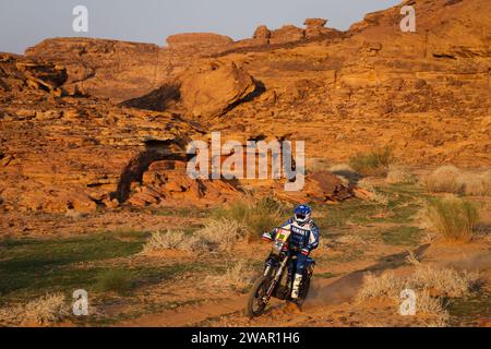 30 MAIO Antonio (PRT), Yamaha Portugal, Yamaha, Moto, Action während der ersten Etappe der Dakar 2024 am 6. Januar 2024 zwischen Al-Ula und Al Henakiyah, Saudi Arabien - Foto Antonin Vincent / DPPI Stockfoto