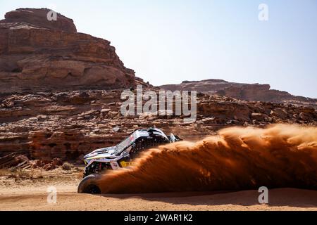 411 DE SOULTRAIT Xavier (fra), MOTORHAUBE Martin (fra), Sébastien Loeb Racing - Bardahl Team, Polaris RZR Pro R, FIA SSV, Action während der ersten Etappe der Dakar 2024 am 6. Januar 2024 zwischen Al-Ula und Al Henakiyah, Saudi Arabien - Foto Florent Gooden / DPPI Stockfoto