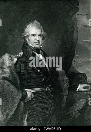 Porträt von Sir John Ross (1777–1856) schottischer Konteradmiral, Offizier der Royal Navy und Arctic Explorer. Vintage oder historische Illustration oder Gravur aus dem 19. Jahrhundert Stockfoto