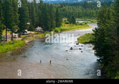 Blackfoot River, Russell Tore Fischerei der Zugang Ort, Missoula County, Montana Stockfoto