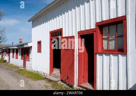 Bunkhouse Row, Grant-Kohrs Ranch National Historic Site, Montana Stockfoto