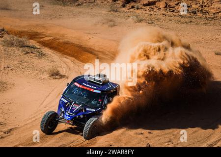 309 CASALE Ignacio (chl), LEON Alvaro (chl), X-RAID Yamaha Supported Team, Yamaha X-RAID YXZ 1000 R Turbo, FIA Challenger, Action während der ersten Etappe der Dakar 2024 am 6. Januar 2024 zwischen Al-Ula und Al Henakiyah, Saudi Arabien Stockfoto