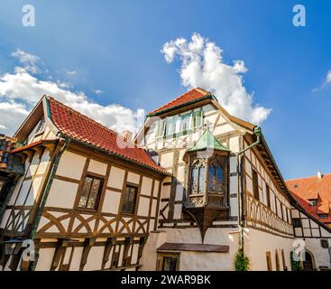 Bailiwick mit Margarethengang im ersten Hof der Wartburg in Eisenach, Thüringen Stockfoto