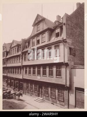 Geboortehuis van Johann Wolfgang von Goethe (1749-1832), großer Hirschgraben 23-25, Stadtzentrum W, Frankfurt-AM-Main, Duitsland, c. 1875 - ca. 1900 Fotografie Geboortehuis van Johann Wolfgang von Goethe (1749-1832), großer Hirschgraben 23-25, Stadtzentrum W, Frankfurt-AM-Main, Duitsland. Unterstützung für Fotos. Pappkollotyp Wiesbaden Stockfoto