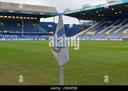 Sheffield, Großbritannien. Januar 2024. Ein allgemeiner Überblick über den Boden vor dem Spiel der dritten Runde des Emirates FA Cup Sheffield Wednesday gegen Cardiff City in Hillsborough, Sheffield, Großbritannien, 6. Januar 2024 (Foto: Craig Cresswell/News Images) in Sheffield, Großbritannien am 2024. (Foto: Craig Cresswell/News Images/SIPA USA) Credit: SIPA USA/Alamy Live News Stockfoto