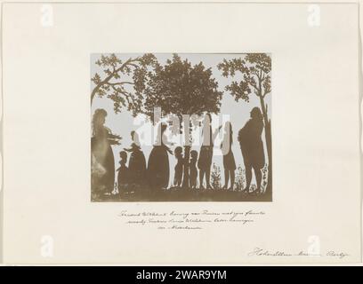 Silhouettenporträt von Friedrich Willem II., König von Preußen, Wilhelmina van Pruisen und ihren Familien, 1850–1930 Fotografie Niederlande fotografische Unterstützung Stockfoto