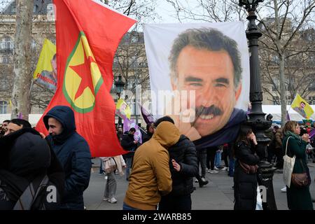 Les Kurdes manifestent et demandent encore à l''état francaais la Justice et la vérité sur les Assassinats des militanten Kurdes à Paris en 2013 et 2023 Stockfoto