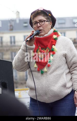 Les Kurdes manifestent et demandent encore à l''état francaais la Justice et la vérité sur les Assassinats des militanten Kurdes à Paris en 2013 et 2023 Stockfoto