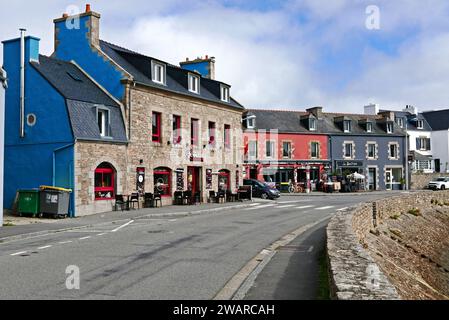 Gleen Restaurant und O'DonNiel Irish Pub in Portsall, ploudalmezeau, Finistere, Bretagne, Frankreich, Europa Stockfoto