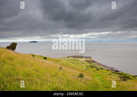 Brean Down Fort, Somerset, Großbritannien - Palmerston Fort Stockfoto