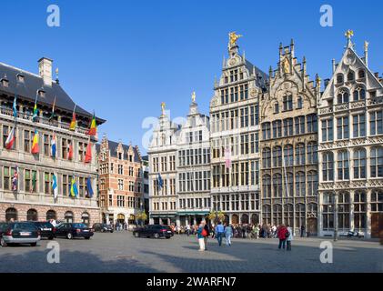 Antwerpen, Antwerpen, Flandern, Belgien, Rathaus, Stadhuis, Grote Markt, Gildehäuser, Rathaus Stockfoto