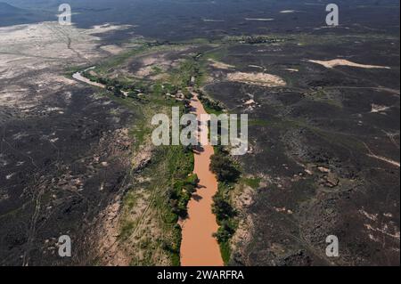 Al-Ula und Al Henakiyah, Saudi-Arabien. Januar 2024. Illustration während der ersten Etappe der Dakar 2024 am 6. Januar 2024 zwischen Al-Ula und Al Henakiyah, Saudi-Arabien - Foto Eric Vargiolu / DPPI Stockfoto