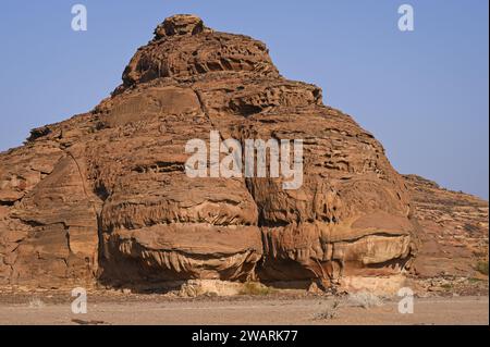 Landschaft während der ersten Etappe der Dakar 2024 am 6. Januar 2024 zwischen Al-Ula und Al Henakiyah, Saudi-Arabien Stockfoto