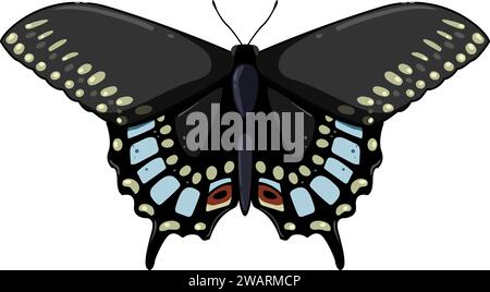 Fliege Schmetterling Cartoon Vektor Illustration Stock Vektor