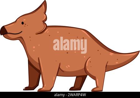 Niedliche Dinosaurier-Charakter-Cartoon-Vektor-Illustration Stock Vektor