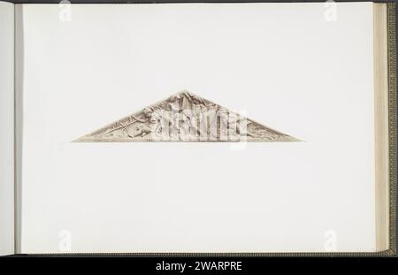 Plot-Modelle für Skulpturen am Palais du Louvre: La Pêche von Francois Trupème, ca. 1855 - ca. 1857 Fotografie Teil der Réunion des Tuileries au Louvre 1852-1857, Album 3. Paris Papier. Fototräger mit gesalzenem Papier Dauerausstellung, Museum. Weitere architektonische Details (mit NAME) Palais du Louvre. Tuilerieënpaleis. Louvre Museum. Paris Stockfoto