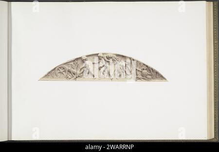 Plot-Modelle für Skulpturen am Palais du Louvre: 'L'Agriculture' von Gabriel Joseph Garraud, ca. 1855 - ca. 1857 Fotografie Teil der Réunion des Tuileries au Louvre 1852-1857, Album 3. Paris Papier. Fototräger mit gesalzenem Papier Dauerausstellung, Museum. Weitere architektonische Details (mit NAME) Palais du Louvre. Tuilerieënpaleis. Louvre Museum. Paris Stockfoto