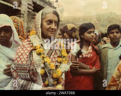 Indische Politikerin und Staatsfrau Indira Gandhi, Indien 1960er Jahre Stockfoto