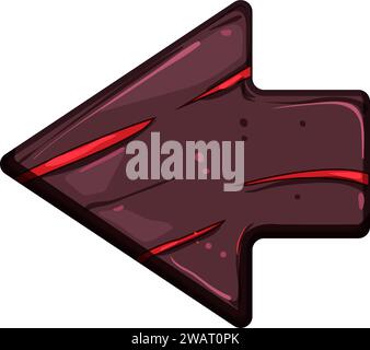 Rahmen Lava Spiel Knopf Cartoon Vektor Illustration Stock Vektor