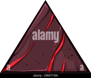 Eis Lava Spiel Knopf Cartoon Vektor Illustration Stock Vektor