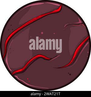 8 Lava Spiel Knopf Cartoon Vektor Illustration Stock Vektor