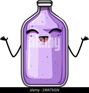 Orange Soda Flasche Charakter Cartoon Vektor Illustration Stock Vektor