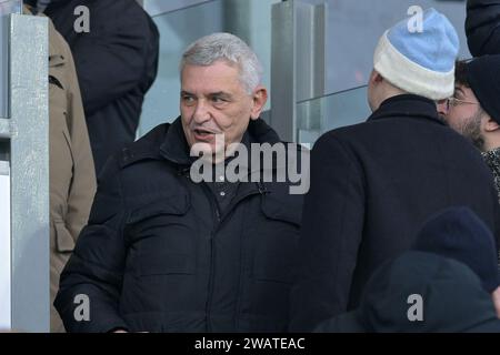 Frosinone, Italien. 6. Januar 2024, Stadio Benito Stirpe, Frosinone, Italien; Fußball der Serie A; Frosinone gegen Monza; Maurizio Stirpe Präsident von Frosinone Credit: Roberto Ramaccia/Alamy Live News Stockfoto