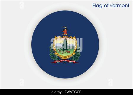 Detaillierte Flagge von Utah. Utah-Staatsflagge, Utah-Nationalflagge. Flagge des Bundesstaates Utah. USA. Amerika. Stock Vektor