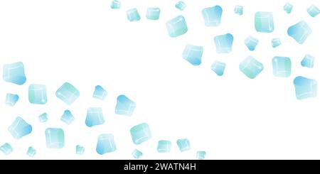 Transparente Glaswürfelformen in realistischem Stil. Poster-, Banner- und Social-Media-Design. Vektorabbildung. Stock Vektor