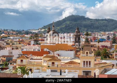 San Cristobal de la laguna Stadtbild auf Teneriffa, Kanarischen Inseln, Spanien. Stockfoto