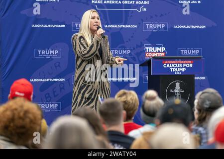 Die Kongressabgeordnete Marjorie Taylor Greene hielt eine Wahlkampfveranstaltung für den republikanischen Präsidentschaftskandidaten Donald J. Trump im Hidden Tower Event CEN ab Stockfoto