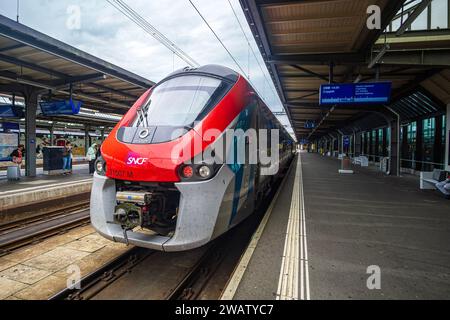 Genf, Schweiz - 8. September 2023: Bahnhof Genf Cornavin der SBB-Hauptbahnhof Genf in der Schweiz Stockfoto