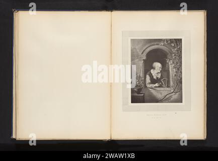 Reproduktion eines Abdrucks einer Walze-verwandten Frau zu Domenicus van Tol, Anonym, nach Domenicus van Tol, um 1870 - in oder vor 1875 photomechanischen Druckpapier erwachsene Frau. Wickeln von Garnen auf Rollen oder Spulen Stockfoto