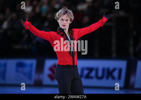 Bologna, Italien. Januar 2024. Ilia Malinin Porträt während 2024 Bol on Ice - Plushenko and Friends, Eislaufwettbewerb in Bologna, Italien, 06. Januar 2024 Credit: Independent Photo Agency/Alamy Live News Stockfoto