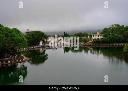 Ganga Talao Heiliger See und Hindutempel und Pilgerstätte in Grand Bassin, Mauritius Stockfoto