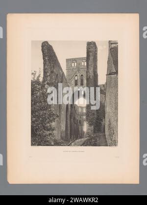 Ansicht der Reste der Abbaye de Hambye in Hambye, Frankreich, E. Durand, um 1890 - in oder vor 1895 photomechanischer Druck dieser Druck ist Teil eines Covers mit 12 Drucken und 46 Textzeitschriften. Hambyyepublisher: Le Havre Papierruine der Kirche, des Klosters usw. Hambye Abbey Stockfoto